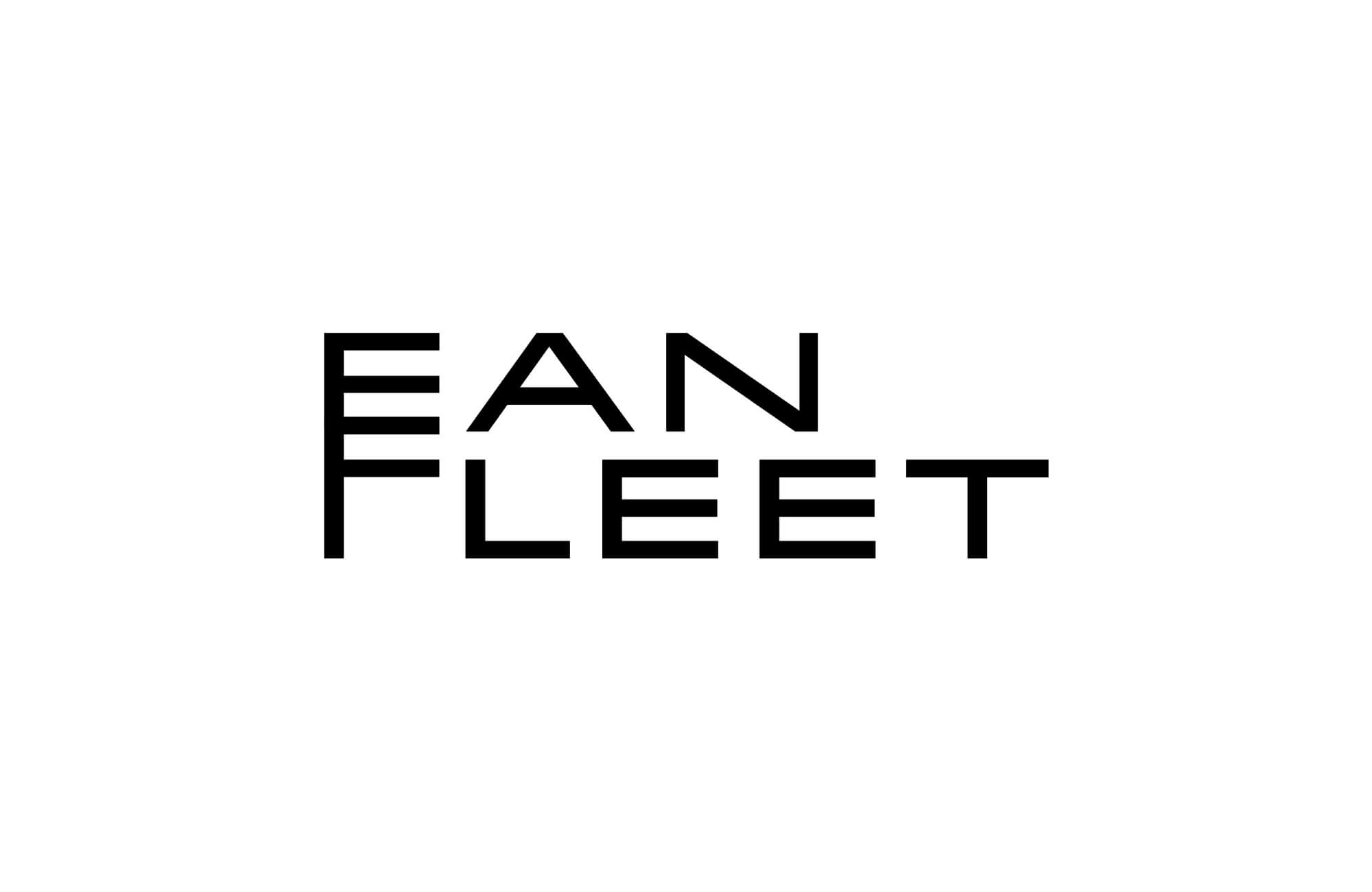 Fan Fleet, a logo with carefully combined initials, creating a distinctive and strong visual identity with an emphasis on clarity, elegance, and modernity.